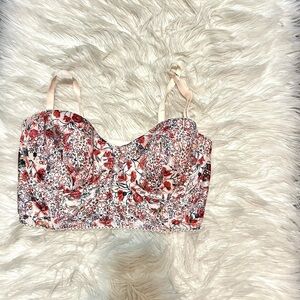 Multicolor Floral Print Crop Top
